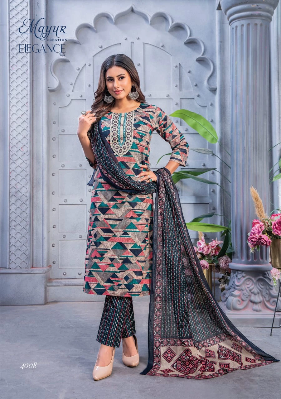 Mayur Elegance Vol-4 – Kurti Pant With Dupatta